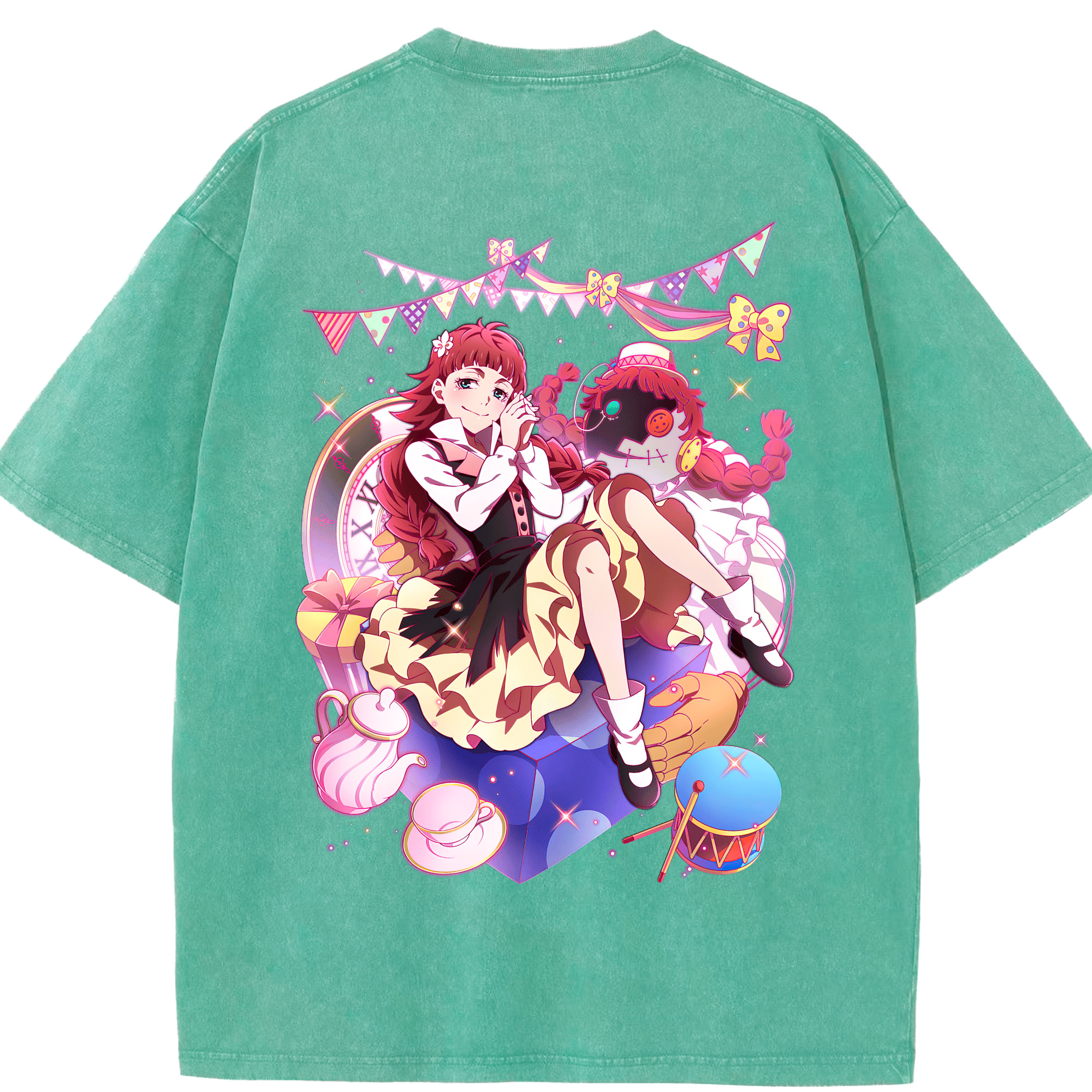 （画像用） 文豪ストレイドッグス Bungo Stray Dogs 綿100% ヴィンテージ風 半袖Tシャツ（背面プリント）